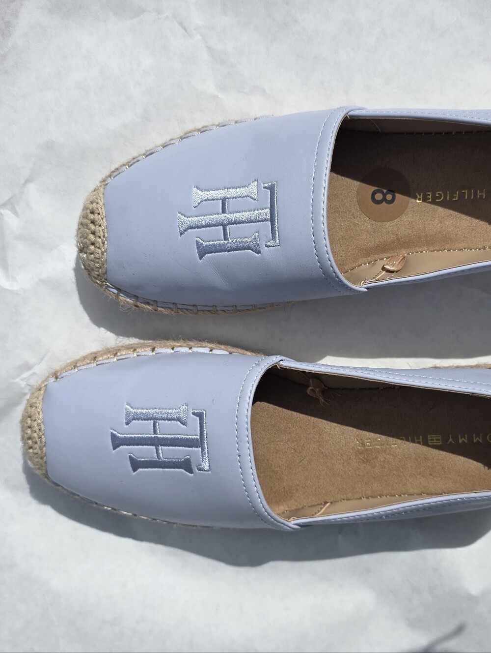 NWT Tommy Hilfiger Light Blue Espadrille Flats